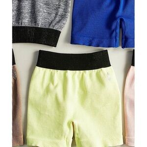 NWOT FP Movement Happiness Runs Prajna Shorts in Neon Yellow/Sour Citrus XS/S